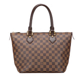 ルイ ヴィトン ダミエ サレヤPM ハンドバッグ N51183 ブラウン PVC レザー レディース LOUIS VUITTON 【中古】